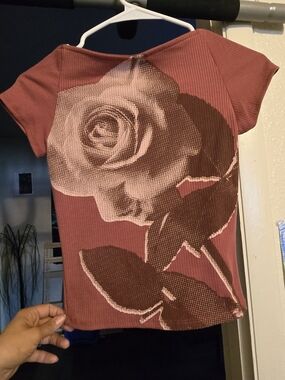 Urban Outfitters Mauve Rose Ribbed Crop Top